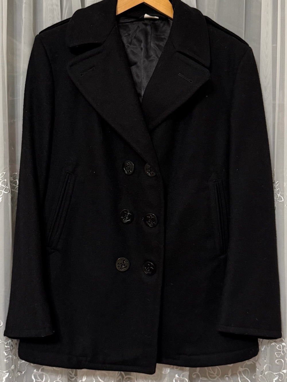 US Navy Wool Pea Coat - Size 10R